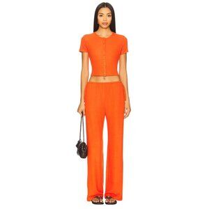 LESET Lauren Pocket Pants in Poppy X-Small New Womens Lounge Trousers